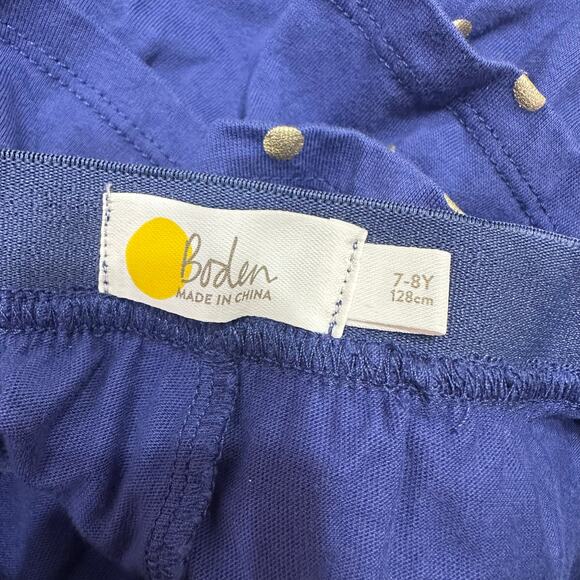 Mini Boden Navy Blue & Gold Polka Dot Tiered Ruffle Skort - Picture 6 of 6